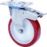 RUEDA GIRATORA PLACA FR.INOX.10ZLIFD100-POL POLIAMIX BLANC-POLIUR.MARRON LISO
