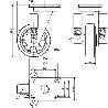 RUEDA GIRATORA PLACA 10HLSE160-DEB SUSPENSION GOMA NEGRA ELASTICA EJE BOLAS