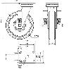 RUEDA GIRATORA PLACA 10HLSE250-FTB SUSPENSION NYLON BLANCO EXTRAF.EJE BOLAS