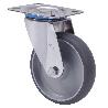 RUEDA GIRATORA PLACA INOX.10ZVI100-PGZR POLIAMIX-GOMA GRIS INYECT.RODILLOS