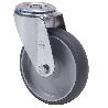 RUEDA GIRATORA AGUJERO M12 INOX.20ZVI200-PGZN POLIAMIX-GOMA GRIS INYECT.LISO