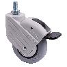 RUEDA GIRATORA ESP.ROSC.M10X20 FR.GRIS 50HPFN80CP-PGI POLIAMIX-GOMA GRIS LISO