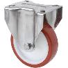 RUEDA FIJA  INOX.17ZVI150-POLR POLIAMIX BLANCO-POLIUR.MARRON EJE RODILLOS