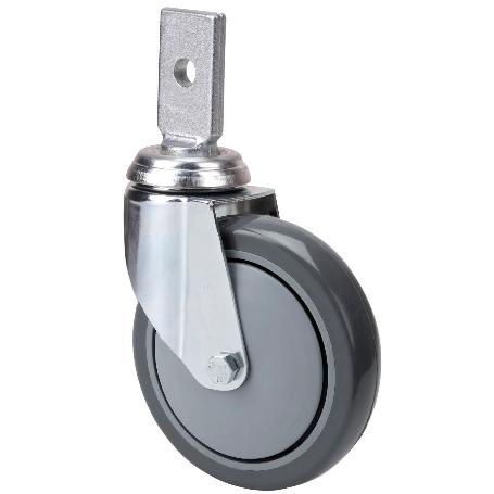 RUEDA GIRATORA ESPIGA PLANA 32BM100CP-PUISB POLIP.-POLIUR.GRIS EJE BOLAS