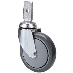 RUEDA GIRATORA ESPIGA PLANA 32BM125CP-PUISB POLIP.-POLIUR.GRIS EJE BOLAS