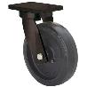 RUEDA GIRATORA PLACA(ANCHA)10HLB250A-HGB HIERRO-GOMA NEGRA NATURAL EJE BOLAS
