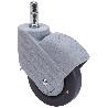 RUEDA GIRATORA ESP.LISA M11X30 30HPC100CP-PLGIC POLIAMIX-GOMA GRIS ANTIES.LIS