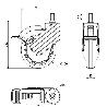 RUEDA GIRATORA ESP.ROSC.M10X20 FR 50HPCFN100CP-PLGIC POLIAMIX-G.GR.ANTIES.LIS