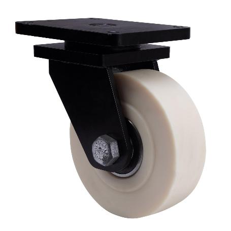 RUEDA GIRATORA PLACA 10HLR250-NFB NYLON FUNDIDO EJE BOLAS