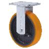 RUEDA FIJA  17SLR150-HUB HIERRO-POLIUR.NARANJA EJE BOLAS