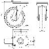RUEDA GIRATORA PLACA 10SLR200-FT NYLON BLANCO EXTRAFUERTE EJE LISO