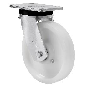 RUEDA GIRATORA PLACA 10SLR200-FTB NYLON BLANCO EXTRAFUERTE EJE BOLAS