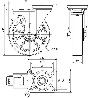 RUEDA GIRATORA PLACA FRENO 4MM 10ZVRFD200-AUB ALUMINIO-POLIUR.NARANJA BOLAS