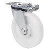 RUEDA GIRATORA PLACA MEC.DIR.4MM 10ZVRMD200-FTB NYLON BLANCO EXTRAFUERTE BOL.