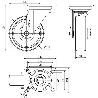 RUEDA GIRATORA PLACA 4MM 10ZVR150-CI HIERRO FUNDIDO EJE LISO