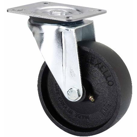 RUEDA GIRATORA PLACA 4MM 10ZVR200-CIB HIERRO FUNDIDO EJE BOLAS