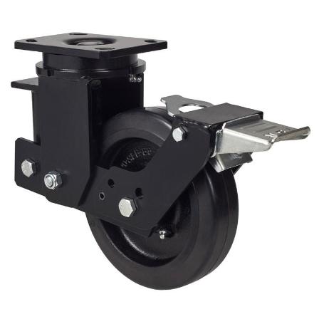RUEDA GIRATORA PLACA FR.(ANCHA)10HLSBAFN250-HGB SUSPENSION GOMA NEGRA NAT.BOL
