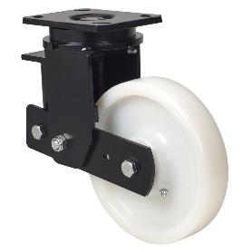 RUEDA GIRATORA PLACA 10HLSB150-FTB SUSPENSION NYLON BLANCO EXTRAFUERTE BOLAS