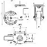 RUEDA GIRATORA PLACA 10HLSB150-FTB SUSPENSION NYLON BLANCO EXTRAFUERTE BOLAS