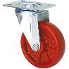 RUEDA GIRATORA PLACA INOX.10ZVI200-TD RESINA MARRON EJE LISO
