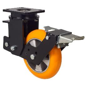 RUEDA GIRATORA PLACA FR.10HLSBFN200-AUAB SUSPENSION POLIUR.NARAN.BOLAS BALONA