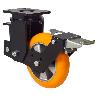 RUEDA GIRATORA PLACA FR.10HLSBFN200-AUAB SUSPENSION POLIUR.NARAN.BOLAS BALONA