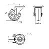 RUEDA GIRATORA AGUJERO M12 20ZVL80-TT RESINA NEGRA EJE LISO