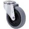 RUEDA GIRATORA AGUJERO M12 INOX.20ZVLI80-PGAN POLIAMIX-GOMA GRIS EJE LISO