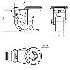 RUEDA GIRATORA AGUJERO M12 FRENO INOX.20ZVLIFD80-UT POLIAMIX BLANCO EJE LISO