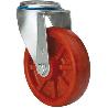 RUEDA GIRATORA AGUJERO M12 INOX.20ZVLI80-TD RESINA MARRON EJE LISO