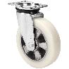 Rueda giratora placa 4mm 10zvr160-ausb alum.-poliur.blancoveloceje bolas