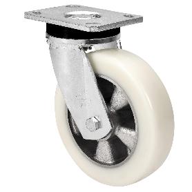 Rueda giratora placa 10slr160-ausb alum.-poliur.blancoveloceje bolas