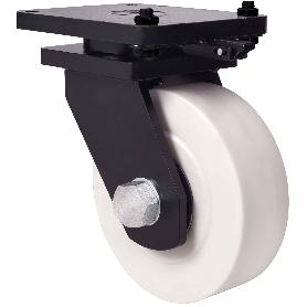 RUEDA GIRATORA PLACA MEC.DIR.10HLRMD200-NFB NYLON FUNDIDO EJE BOLAS