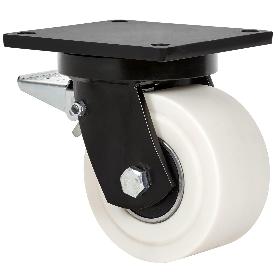 RUEDA GIRATORA PLACA FRENO (ANCHA) 10HLBFD150A-NFB NYLON FUNDIDO EJE BOLAS