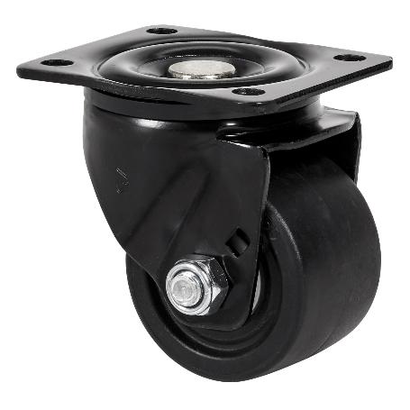 RUEDA GIRATORA PLACA 10LP50-KNB NYLON NEGRO EXTRAFUERTE EJE BOLAS