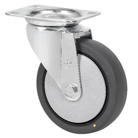 RUEDA GIRATORA PLACA 10ZVL80CP-PGCSB POLIUR.GRIS CONDUCTIVO EJE BOLAS