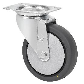 RUEDA GIRATORA PLACA 10ZVL150CP-PGCSB POLIUR.GRIS CONDUCTIVO EJE BOLAS