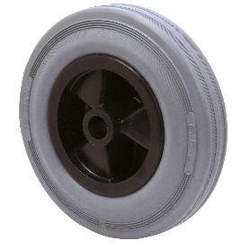 RUEDA PSR160-20-60 NUCLEO POLIAMIX Y BANDA GOMA GRIS (COJ.ROD.INOX)