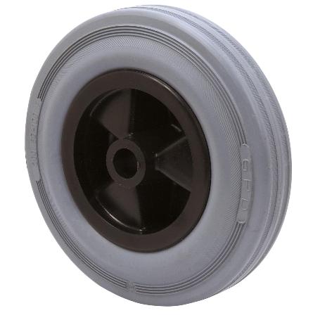 RUEDA PSR200-20-60 NUCLEO POLIAMIX Y BANDA GOMA GRIS (COJ.ROD.INOX)