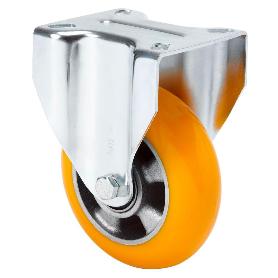 RUEDA FIJA  17ZV125-AUAB ALUMINIO-POLIUR.NARANJA EJE BOLAS BALONA