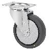 RUEDA GIRATORA PLACA 10ZVL125CP-PGCSB POLIUR.GRIS CONDUCTIVO EJE BOLAS