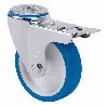 RUEDA GIRATORA AGUJ.M12 FR.INOX.20ZVLIFD125-POA POLIAMIX BL.-POLIUR.AZUL LISO