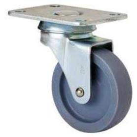 RUEDA GIRATORA PLACA 10BSR60-BP PLASTICO GRIS EJE LISO