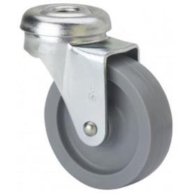 RUEDA GIRATORA AGUJERO M8 21BR30-BP PLASTICO GRIS EJE LISO