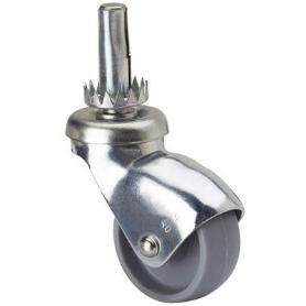 RUEDA GIRATORA ESP.LISA M10X33 CAPUCHON P/MADERA 40HSR40-BP PLASTICO GR.LISO