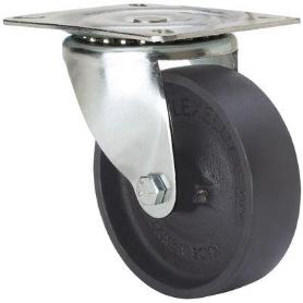 RUEDA GIRATORA PLACA 10-61-100-CIB HIERRO FUNDIDO EJE BOLAS