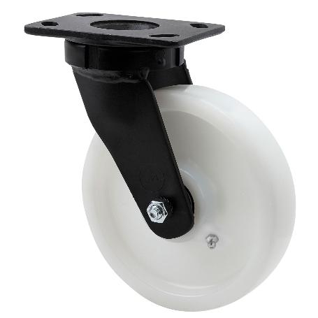 RUEDA GIRATORA PLACA 10GT250-FT NYLON BLANCO EXTRAFUERTE EJE LISO