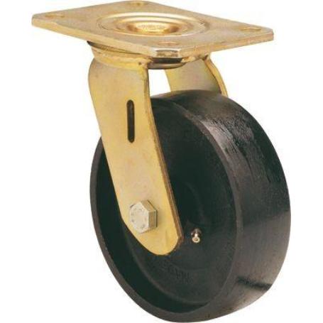 RUEDA GIRATORA PLACA 10SL200-CI HIERRO FUNDIDO EJE LISO