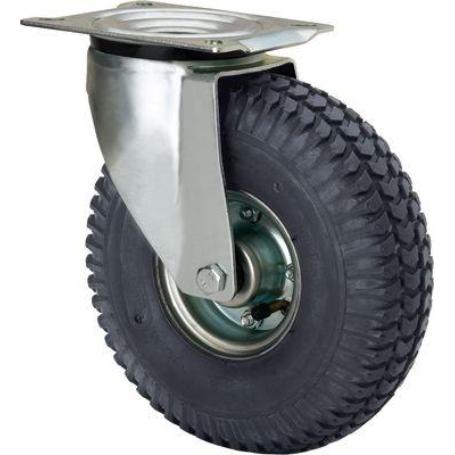 Rueda giratora placa 10wl260-ritb metalico-neumatica eje bolas 4 lonas