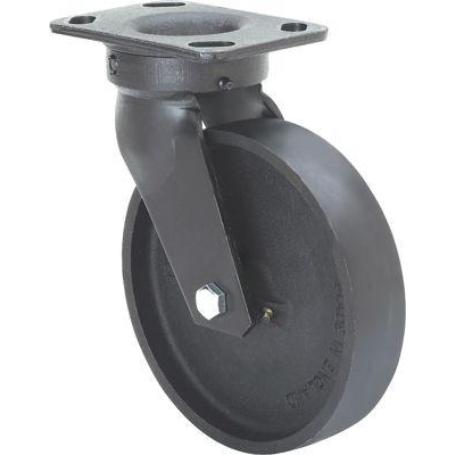 RUEDA GIRATORA PLACA 10GT200-CI HIERRO FUNDIDO EJE LISO